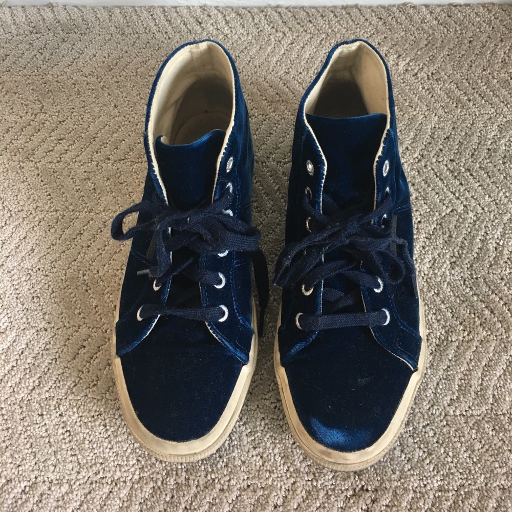 Navy Velvet SupergaxManRepeller High Tops