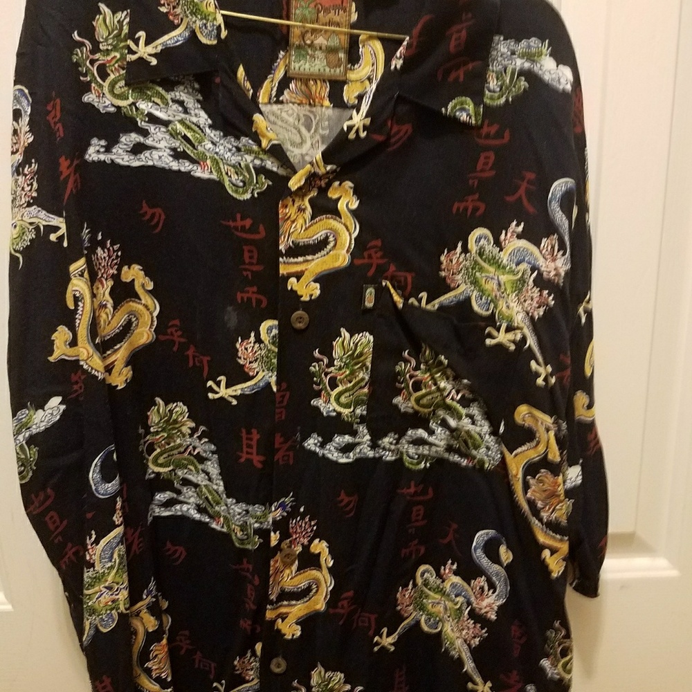 Men's Large button down  printed shirts