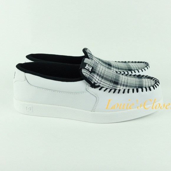 Men's DC Shoes Villain White Plaid - Picture 2 of 6