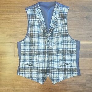 Blue and Gray Suit Supply Wool Vest