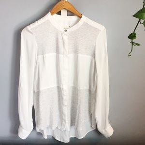 Lou & Grey LOFT white super soft blouse, Size S