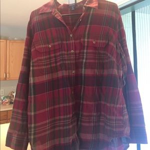 Chaps plaid button up shirt size 1x