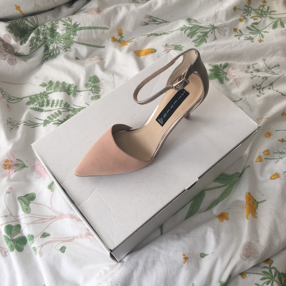 Rose and gold heels.