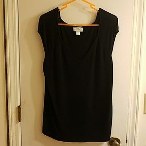 Anne Taylor Loft black knit blouse size Large