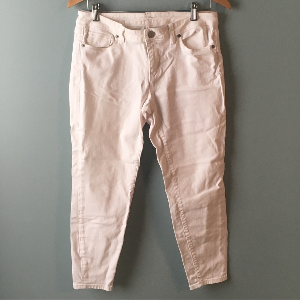 LOFT Modern Skinny White Jeans