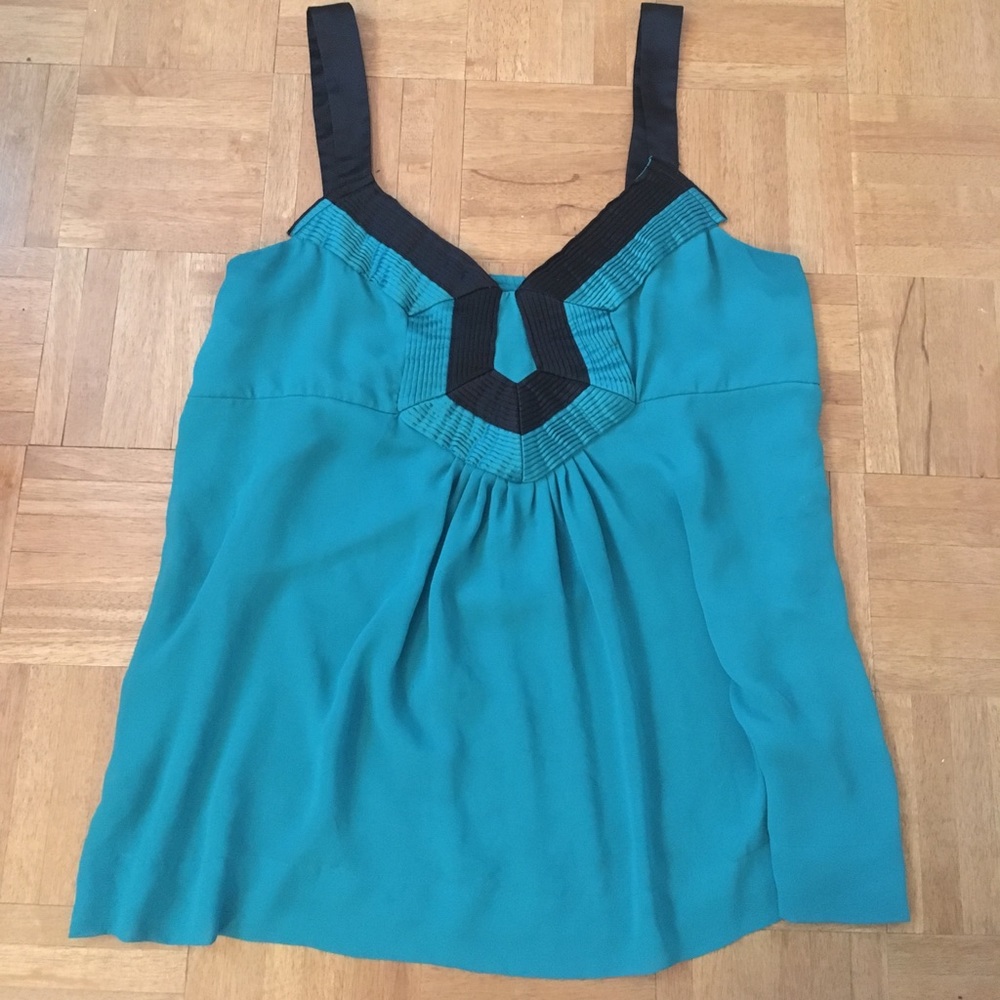 Emerald green chiffon top