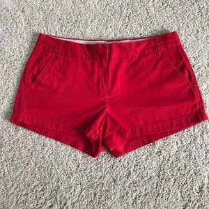 J. Crew Chino shorts in cherry red
