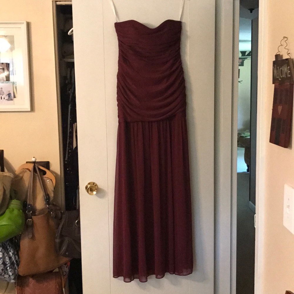 Floor Length Wine Formal Dress