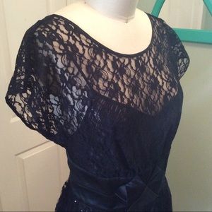 Elegant Deco Inspired Little Black Dress