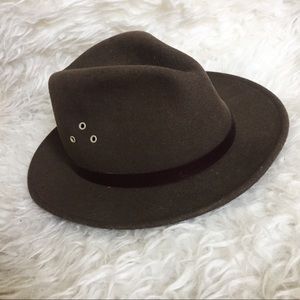 Brown Wool Safari Fedora Hat, Country Gentleman XL