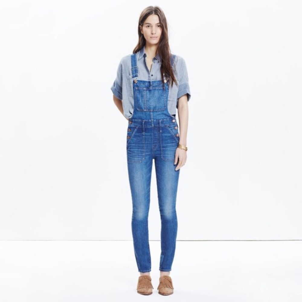 Madewell skinny overalls