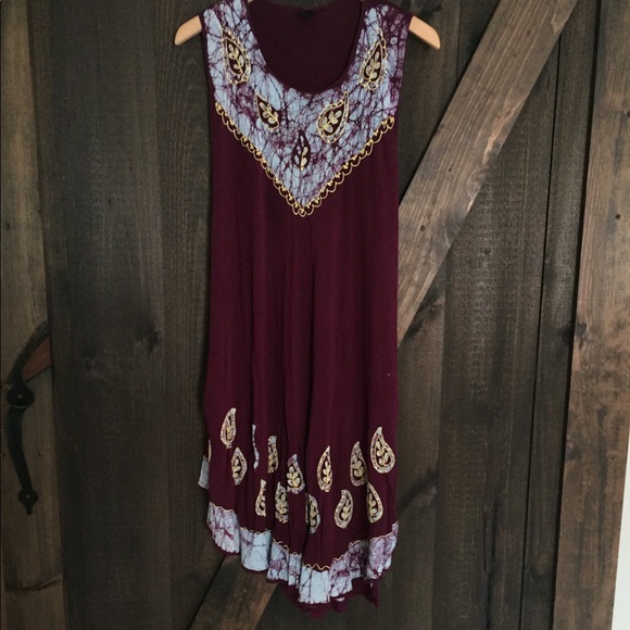 Tie dye embroidered flowy sundress - Picture 5 of 5