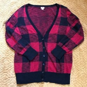 Buffalo Plaid boyfriend cardigan