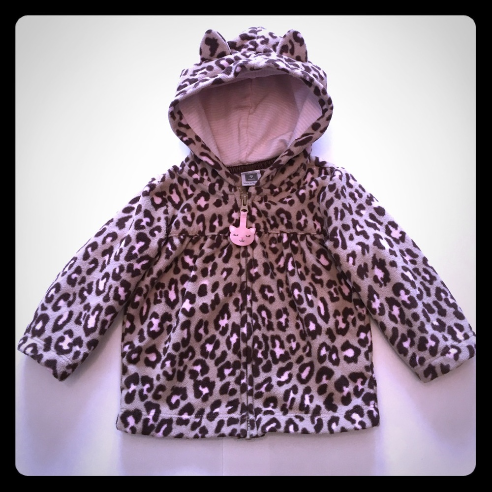 Carter Infant girl-  Adorable kitten zip-up