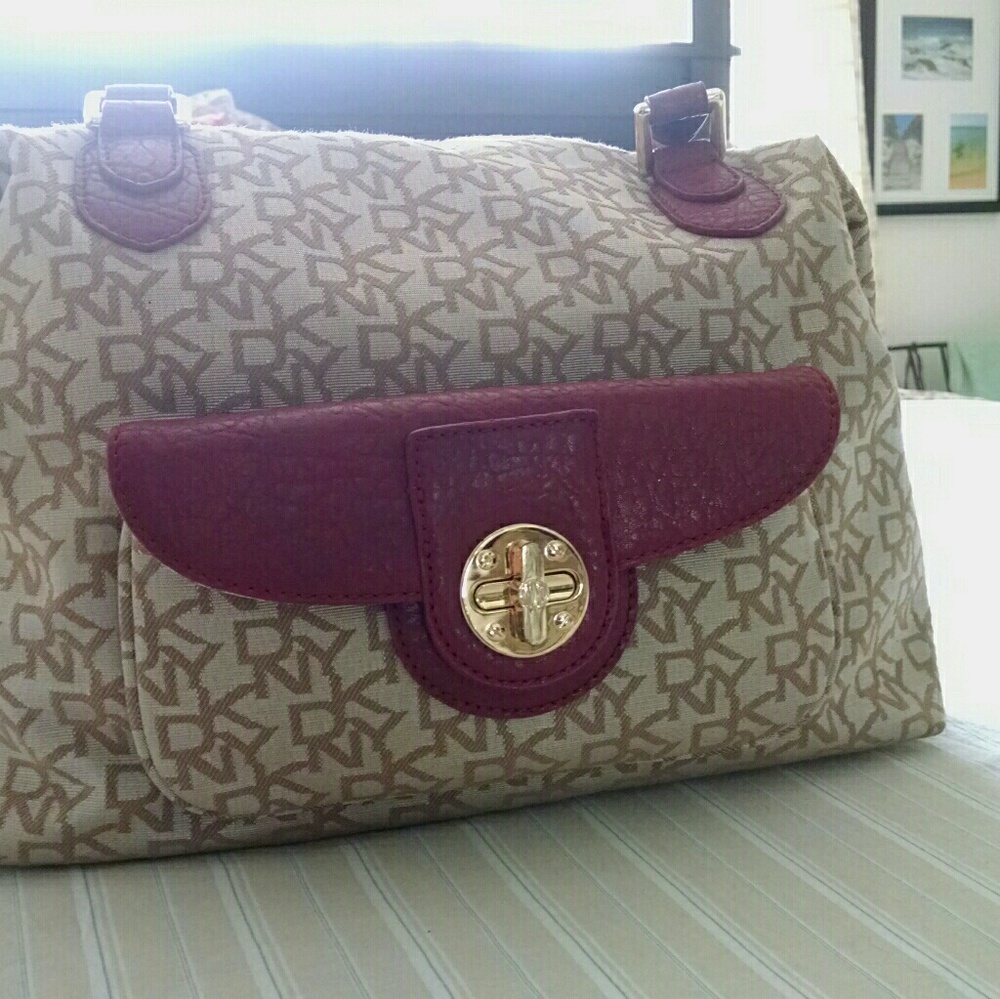 Vintage DKNY Town & Country Satchel Shoulder Bag