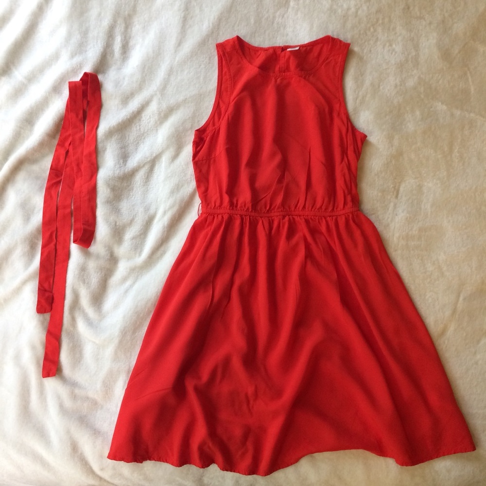 Orange Old Navy Dress | Tie Around Waist