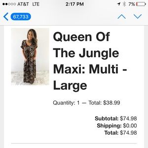 Queen of the jungle maxi