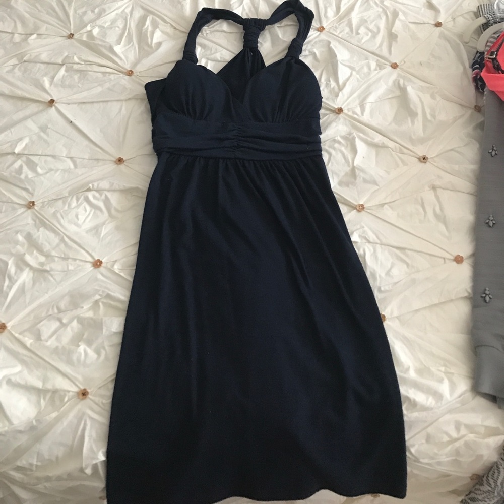 Navy halter dress