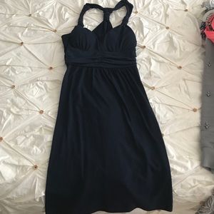 Navy halter dress