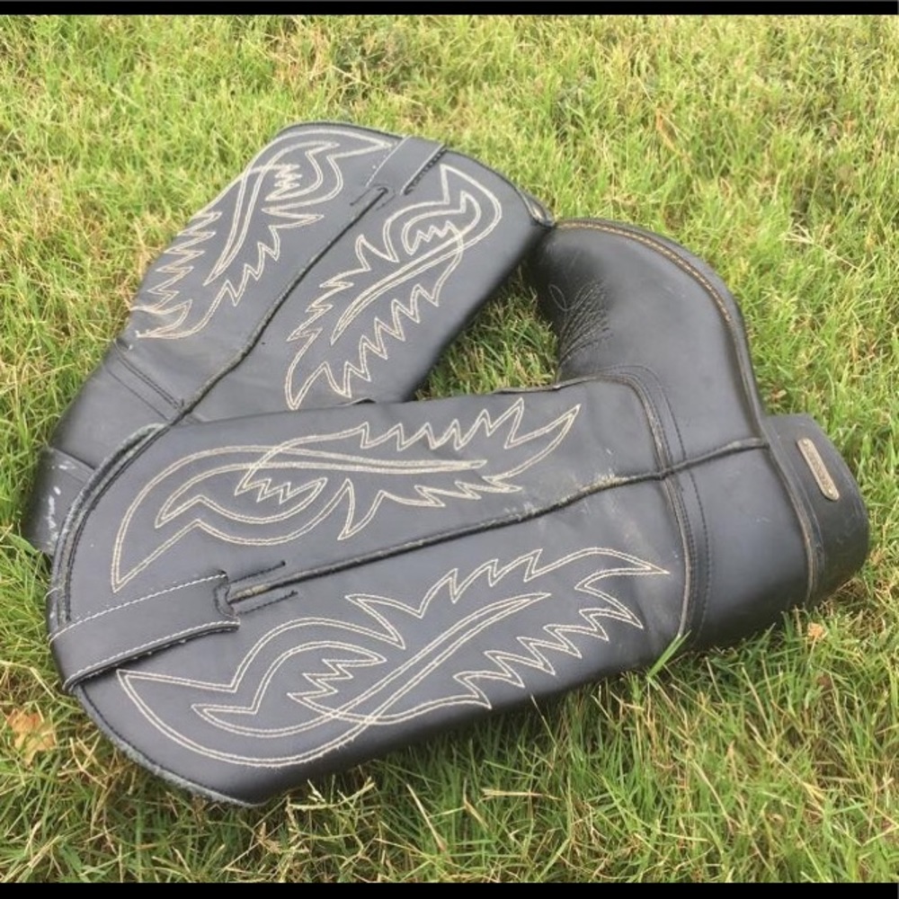 Black and White Lace Cowgirl Boots