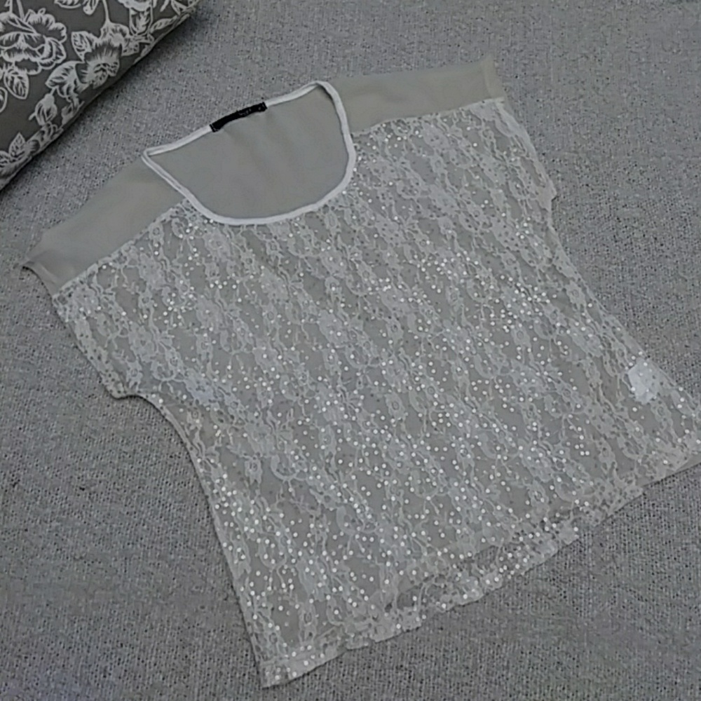 Cream & Gold Sheer Blouse