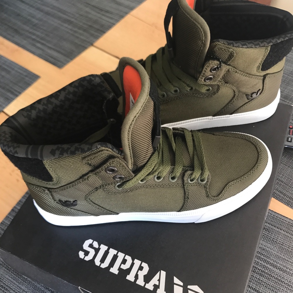 SUPRA VAIDER HIGH TOPS Olive-White BRAND NEW