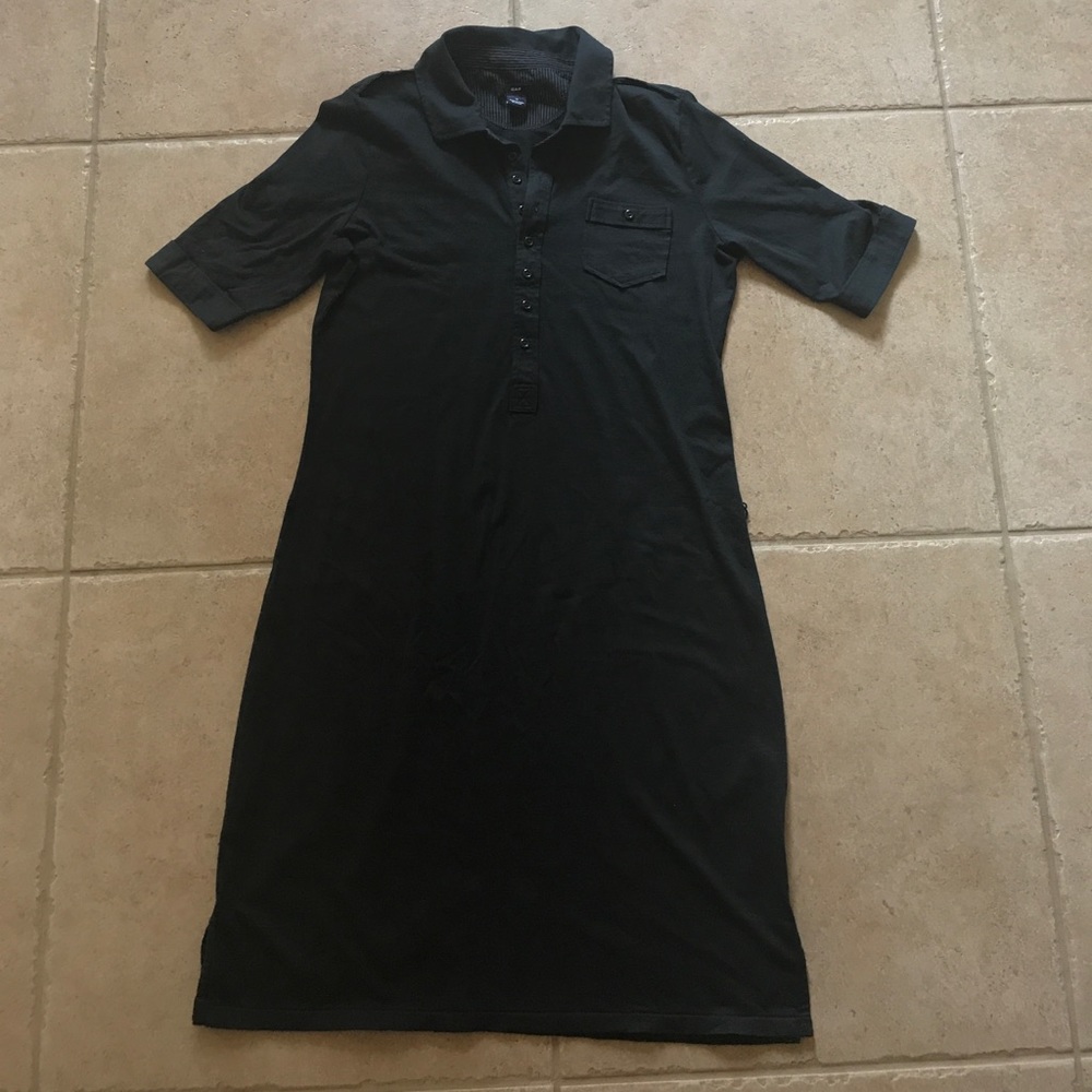 Gap Black Collared Dress