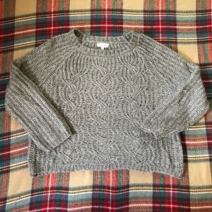 Gray knit sweater