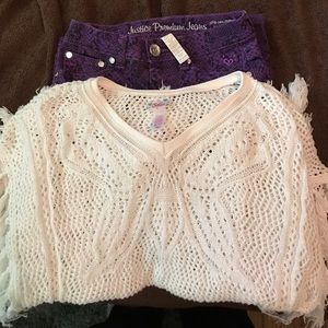 EUC girls Justice pants and shawl