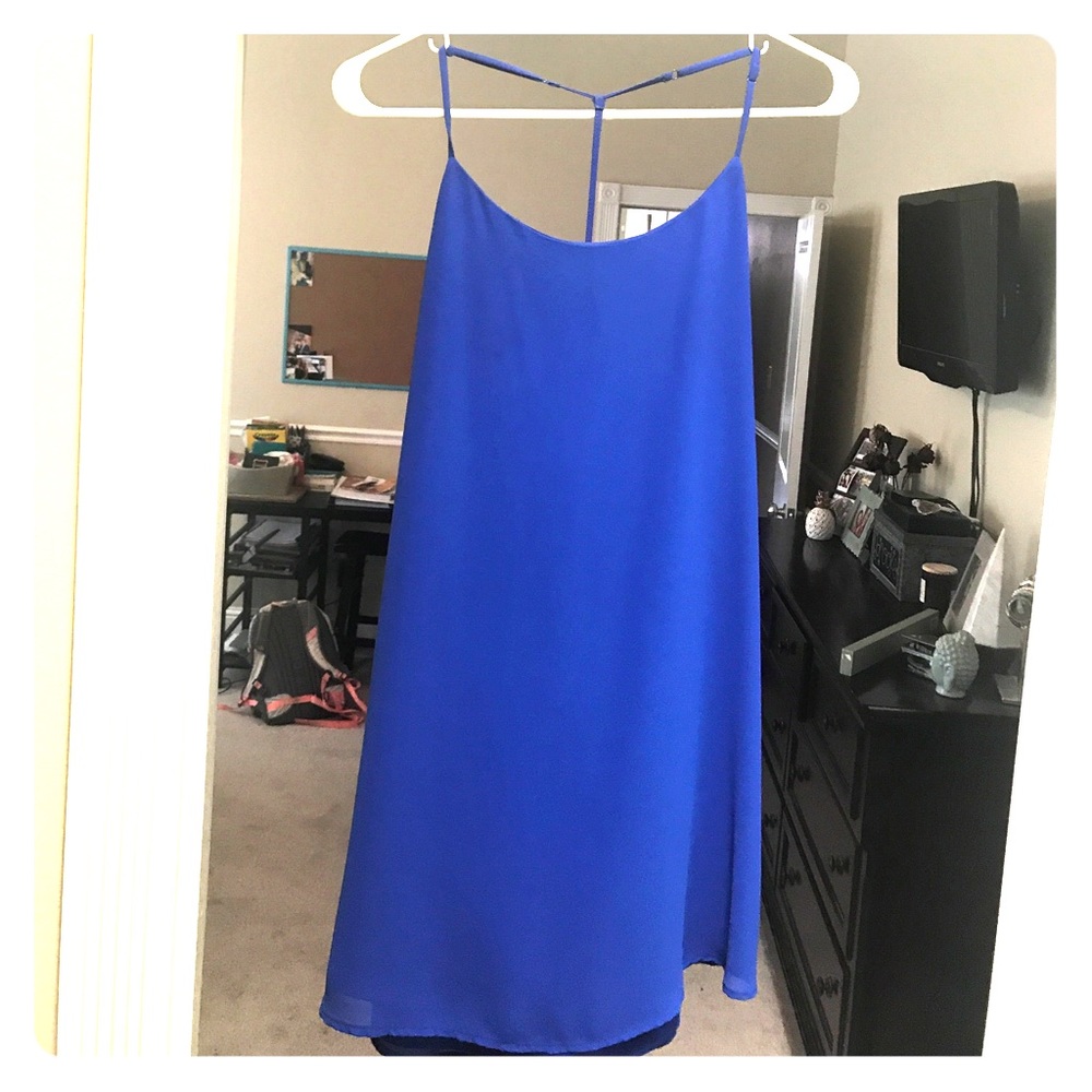 blue cocktail dress