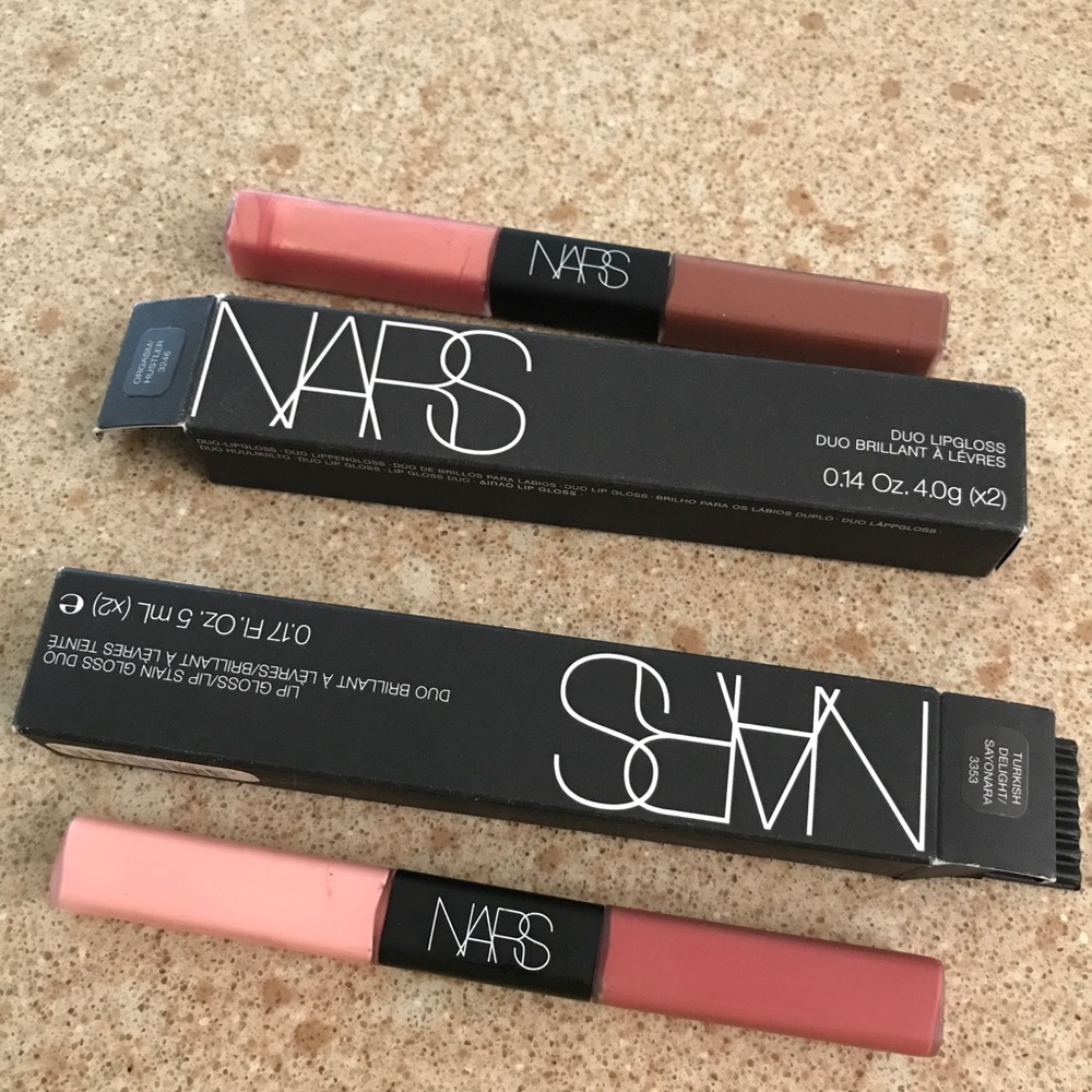 NARS lip gloss/ lip stain duo x2