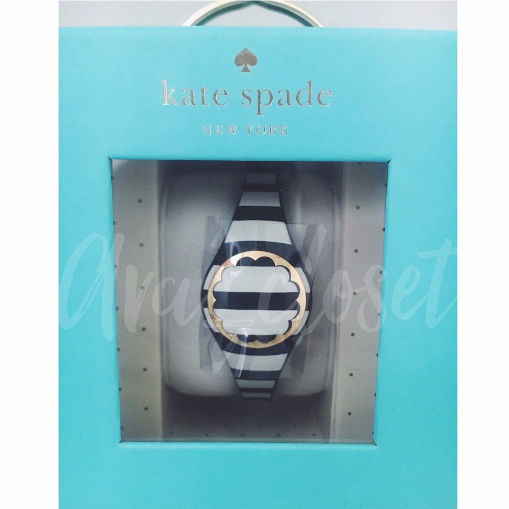 *SALE Kate Spade Tracker Black and Cream Stripe