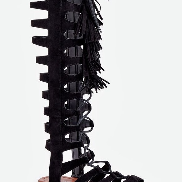 Gladiator Sandals Size 7.5 US👡 Color Black - Picture 6 of 8