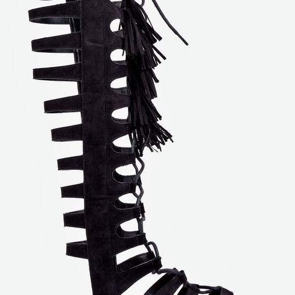 Gladiator Sandals Size 7.5 US👡 Color Black - Picture 7 of 8