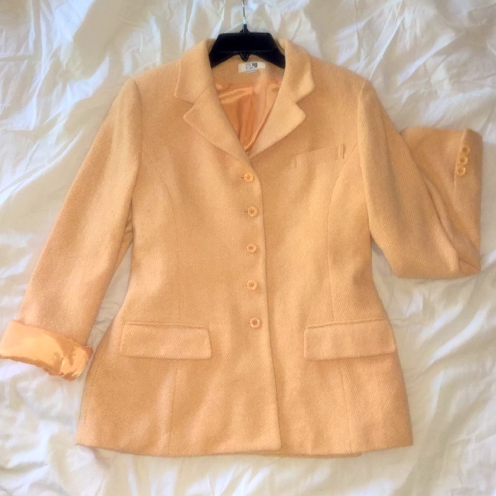 Rare Wool blend jacket blazer blush color Sz S