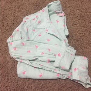 flamingo button up 🦄
