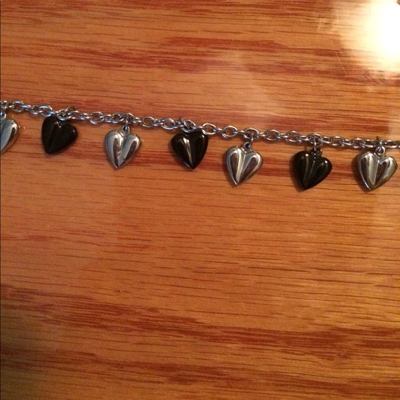 Stainless steel black & silver steel bracelet - Picture 1 of 4