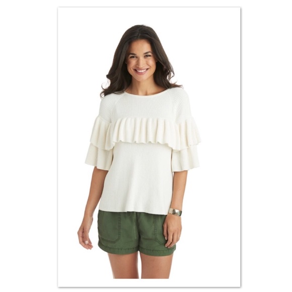 Vineyard Vines Ribbed Ruffle Sweater - Picture 2 of 6