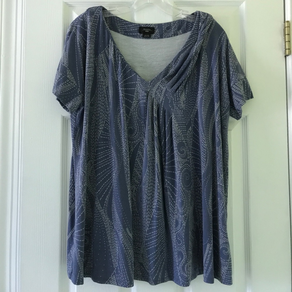 Anthropologie Blue Swing Top