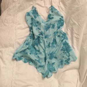 Aqua blue romper