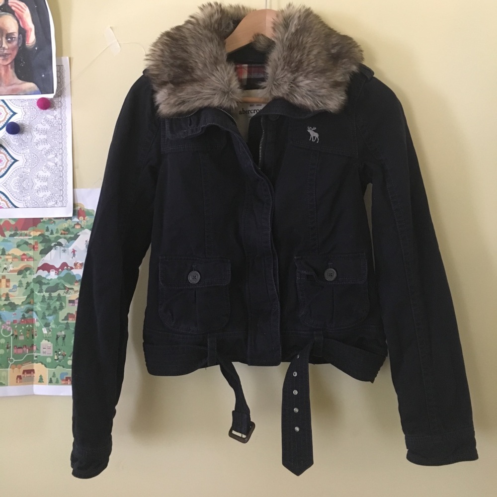 Abercrombie Kids Lined Navy Jacket