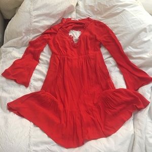 Red flowy dress from Nordstrom