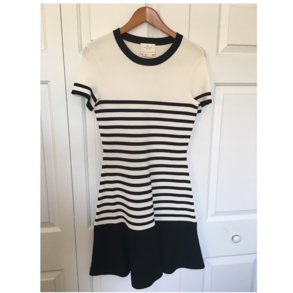 Kate Spade Striped Scuba Knit Dress (Small)