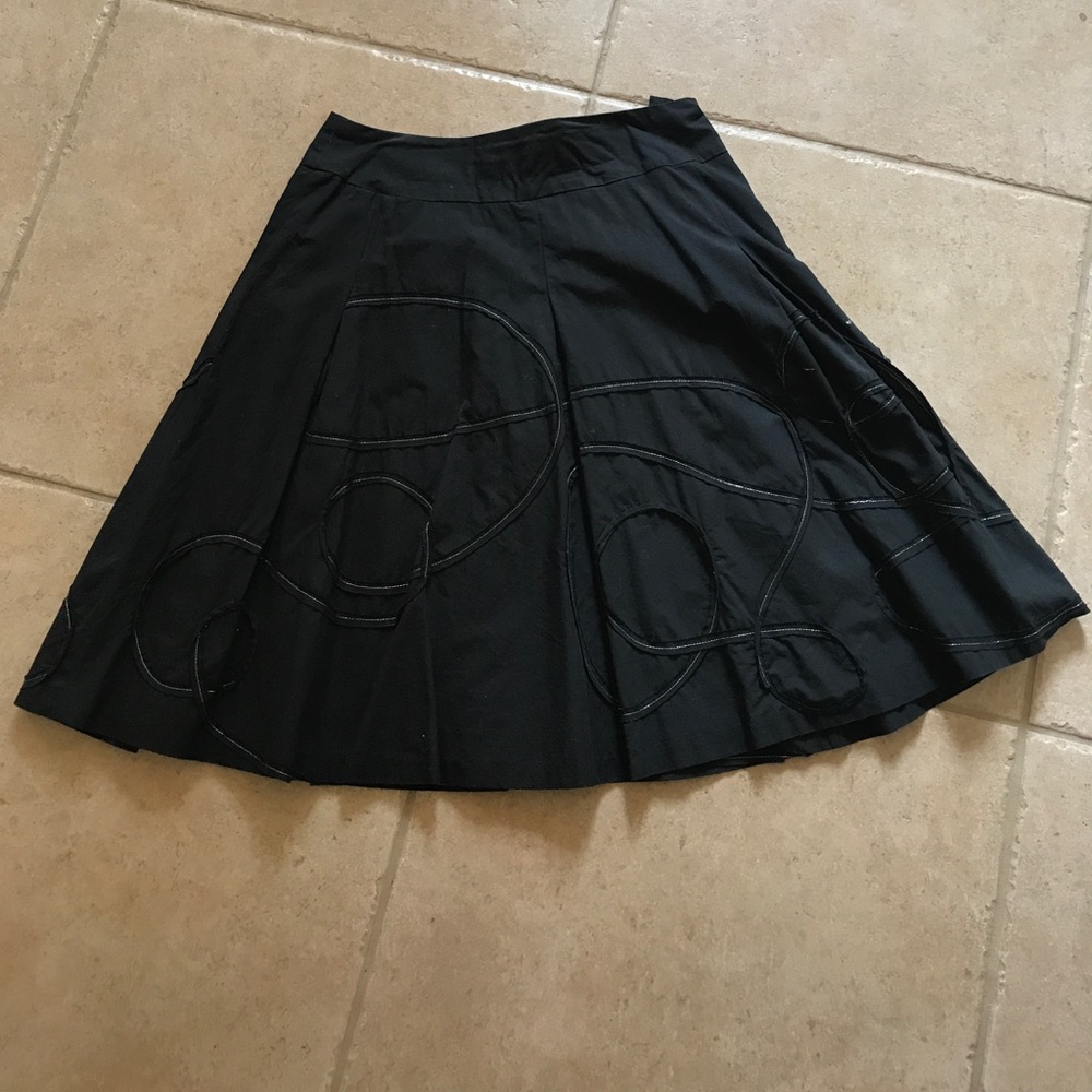 Black Talbots Skirt with black/silver stripe.
