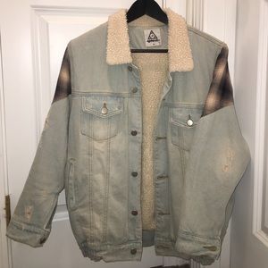 UNIF Faux Shearling Jean Jack