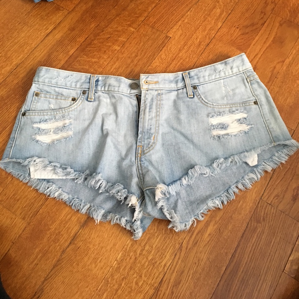 SOLD Kittenish white trash shorts