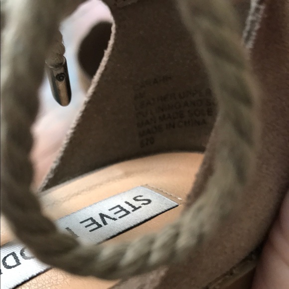 Steve Madden Taupe Suede Carahh Shoes - Picture 7 of 7