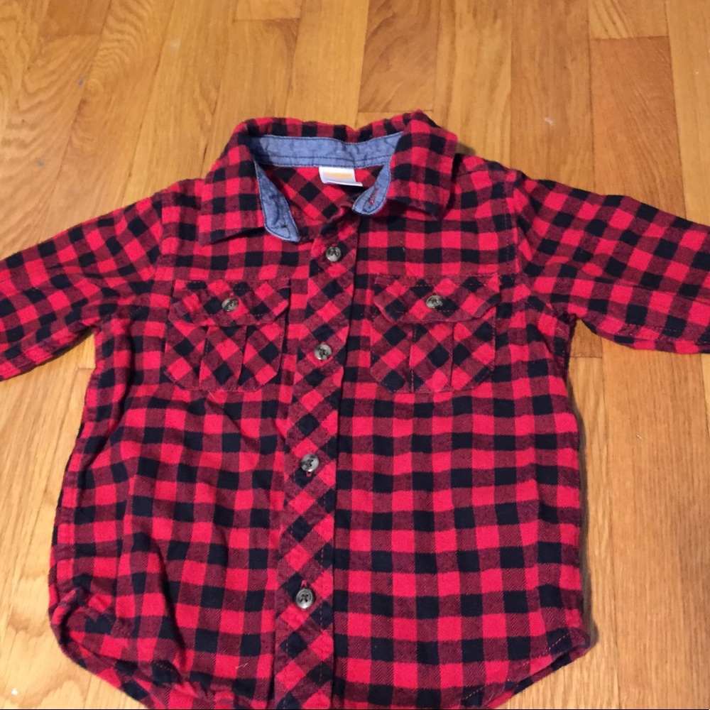 Buffalo Plaid flannel button down size 2T