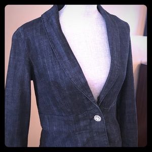 Best offer - must go! denim blazer with collar