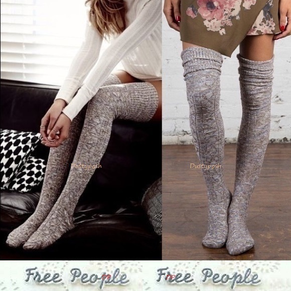 Free People Over The Knee Socks Thigh High OTK New - Picture 2 of 3